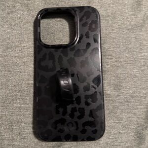 Loopy Iphone 15pro Black Leopard Phone Case